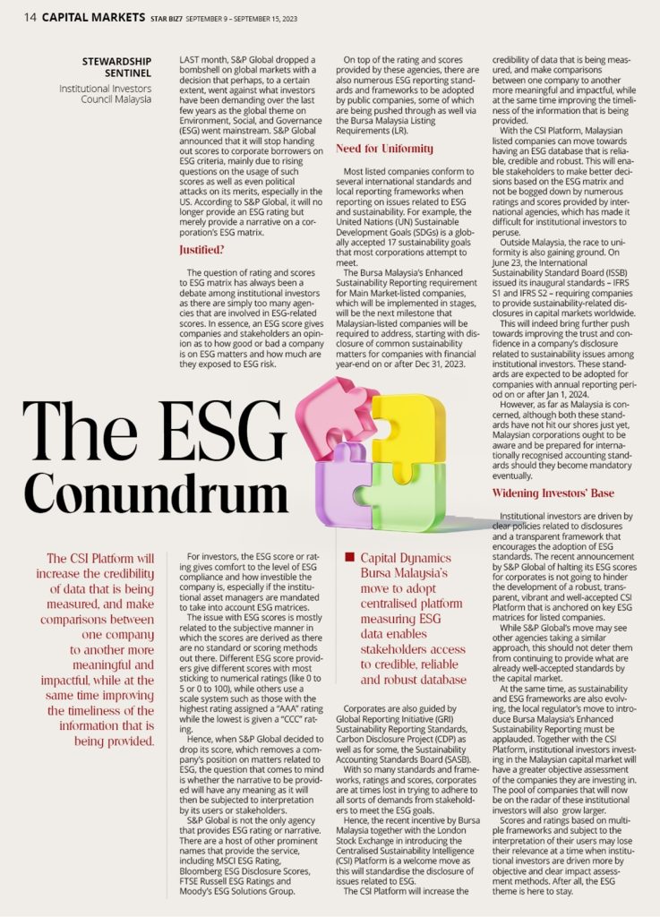 The ESG Conundrum

